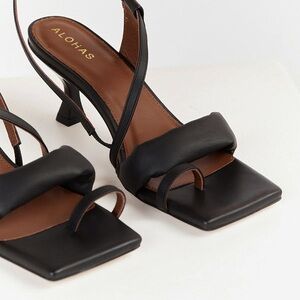 ALOHAS Black Strappy Heels